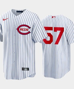 Cincinnati Reds 57 Stuart Fairchild White 2022-23 Field of Dreams Jersey Men's - Robokeg