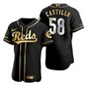 Cincinnati Reds #58 Luis Castillo Mlb Golden Brandedition Black Jersey Gift For Reds Fans - Robokeg