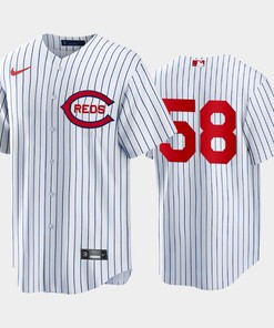 Cincinnati Reds 58 Luis Castillo White 2022-23 Field of Dreams Jersey Men's - Robokeg