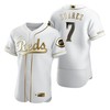 Cincinnati Reds #7 Eugenio Suarez Mlb Golden Brandedition White Jersey Gift For Reds Fans - Robokeg