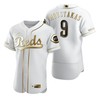 Cincinnati Reds #9 Mike Moustakas Mlb Golden Brandedition White Jersey Gift For Reds Fans - Robokeg