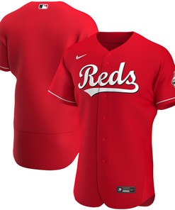 Cincinnati Reds Alternate Authentic Team Logo Jersey Red Mlb - Robokeg