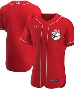 Cincinnati Reds Alternate Authentic Team Logo Jersey Scarlet Mlb - Robokeg