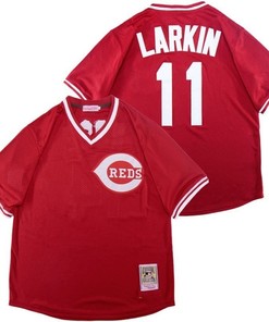 Cincinnati Reds Barry Larkin #11 2020 Mlb Red Jersey - Robokeg