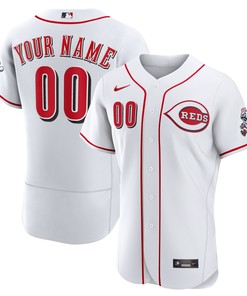 Cincinnati Reds Home Authentic Custom Jersey - White Custom Jerseys Mlb - Robokeg