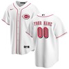 Cincinnati Reds Home Custom Men Jersey - White - Robokeg