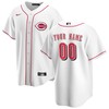 Cincinnati Reds Home Replica Custom Jersey - White Custom Jerseys Mlb Ver 1 - Robokeg