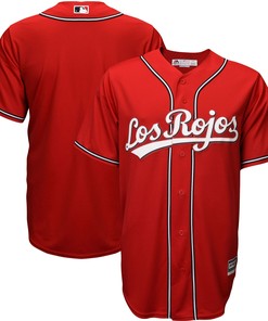 Cincinnati Reds Majestic Alternate Los Rojos Cool Base Jersey - Scarlet Mlb - Robokeg