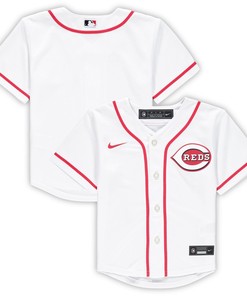 Cincinnati Reds Toddler Replica Team Jersey - White Mlb Ver 1 - Robokeg