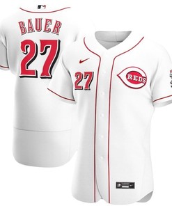 Cincinnati Reds Trevor Bauer #27 2020 Mlb White Jersey - Robokeg