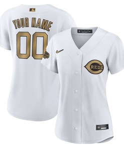 Cincinnati Reds Womens 2022 Mlb All-star Game Replica Custom Jersey - White Custom Jerseys Mlb - Robokeg