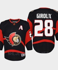 Claude Giroux 28 Ottawa Senators 2022 Special Edition 2.0 Retro Youth Jersey Black - Robokeg