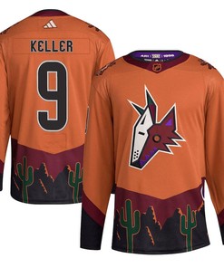 Clayton Keller 9 Arizona Coyotes Reverse Retro 2.0 Jersey - Burnt Orange - Robokeg