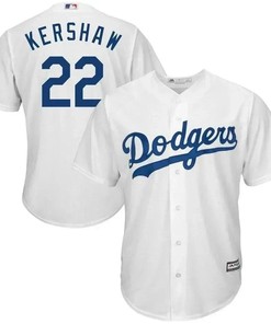 Clayton Kershaw 22 Los Angeles Dodgers Big And Tall Cool Base Player Jersey - White - Robokeg