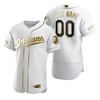 Cleveland Baseball #00 Any Name Mlb Golden Brandedition White Jersey Gift For Cleveland Baseball Fans - Robokeg