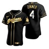 Cleveland Baseball #4 Bradley Zimmer Mlb Golden Brandedition Black Jersey Gift For Cleveland Baseball Fans - Robokeg