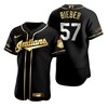 Cleveland Baseball #57 Shane Bieber Mlb Golden Brandedition Black Jersey Gift For Cleveland Baseball Fans - Robokeg