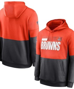 Cleveland Browns 2020 Nfl Orange And Grey Hoodie Jersey - Robokeg