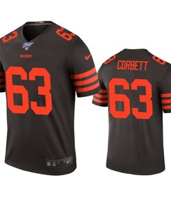 Cleveland Browns Austin Corbett Brown 100th Season Color Rush Legend Jersey - Robokeg