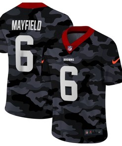 Cleveland Browns Baker Mayfield #6 Nfl 2020 Camo Black Jersey - Robokeg
