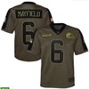 Cleveland Browns Baker Mayfield 6 Nfl Olive 2021 Salute To Service Game Men Jersey For Browns Fans - Robokeg