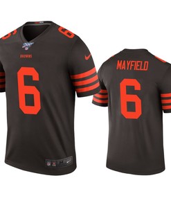 Cleveland Browns Baker Mayfield Brown 100th Season Color Rush Legend Jersey - Robokeg