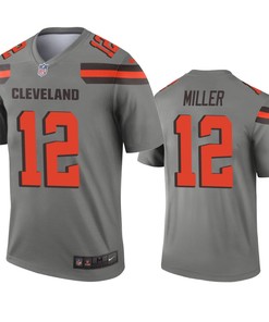 Cleveland Browns Braxton Miller Gray Inverted Legend Jersey - Robokeg