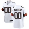Cleveland Browns Custom Game Jersey White Custom Jerseys Nfl - Robokeg