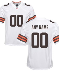 Cleveland Browns Custom Game Jersey White Custom Jerseys Nfl - Robokeg