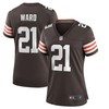 Cleveland Browns Denzel Ward #21 Nfl 2020 Dark Brown Womens Jersey - Robokeg