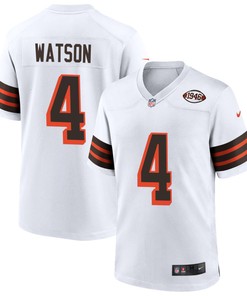 Cleveland Browns Deshaun Watson 4 Nfl White 1946 Collection Alternate Game Jersey Gift For Browns Fans - Robokeg