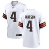 Cleveland Browns Deshaun Watson 4 Nfl White Home Game Jersey Gift For Browns Fans - Robokeg