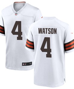 Cleveland Browns Deshaun Watson 4 Nfl White Home Game Jersey Gift For Browns Fans - Robokeg