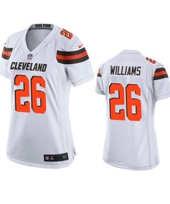 Cleveland Browns Greedy Williams 2019 Nfl Draft White Game Womens Jersey - Robokeg