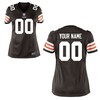Cleveland Browns Historic Logo Nike Womens Custom Game Jersey - Brown - Robokeg