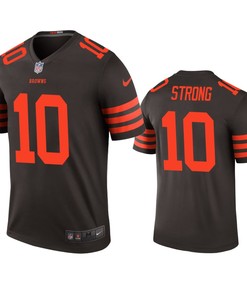 Cleveland Browns Jaelen Strong Brown Color Rush Legend Jersey - Mens - Robokeg