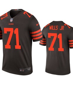 Cleveland Browns Jedrick Wills Brown Color Rush Legend Jersey - Mens - Robokeg