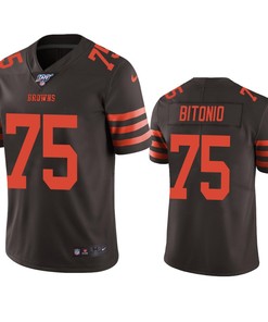 Cleveland Browns Joel Bitonio Brown 100th Season Color Rush Limited Jersey - Robokeg