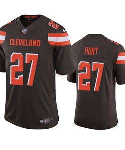 Cleveland Browns Kareem Hunt Brown 100th Season Vapor Limited Jersey - Robokeg