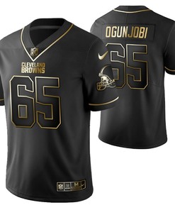 Cleveland Browns Larry Ogunjobi 65 2021 Nfl Golden Brandedition Black Jersey Gift For Browns Fans - Robokeg