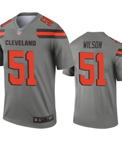Cleveland Browns Mack Wilson Gray Inverted Legend Jersey - Robokeg