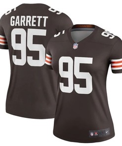 Cleveland Browns Myles Garrett #95 Nfl 2020 Dark Brown Womens Jersey - Robokeg