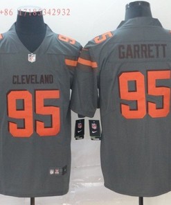 Cleveland Browns Myles Garrett #95 Nfl 2020 Grey Jersey Jersey - Robokeg