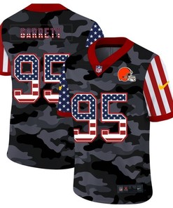 Cleveland Browns Myles Garrett #95 Nfl 2020 Us Flag Camo Jersey - Robokeg