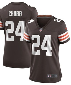 Cleveland Browns Nick Chubb #24 Nfl 2020 Brown Womens Jersey - Robokeg