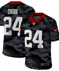 Cleveland Browns Nick Chubb #24 Nfl 2020 Camo Black Jersey - Robokeg