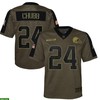 Cleveland Browns Nick Chubb 24 Nfl Olive 2021 Salute To Service Game Men Jersey For Browns Fans - Robokeg