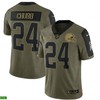 Cleveland Browns Nick Chubb 24 Nfl Olive 2021 Salute To Service Player Men Jersey For Browns Fans - Robokeg