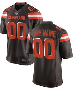 Cleveland Browns Nike Youth Custom Game Jersey - Brown - Robokeg