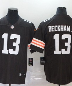Cleveland Browns Odell Beckham Jr #13 Brown Orange White Stripe 2020 Nfl Jersey - Robokeg